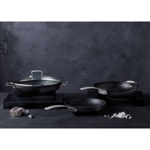 Le Creuset TNS Sautergryde m. Non-stick Belægning, Glaslåg 30 cm