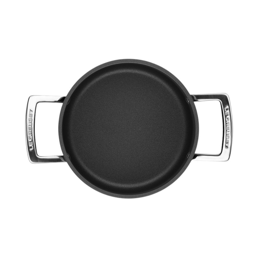 Le Creuset TNS Gryde m. Glaslg  24 cm/6,0 L, Sort