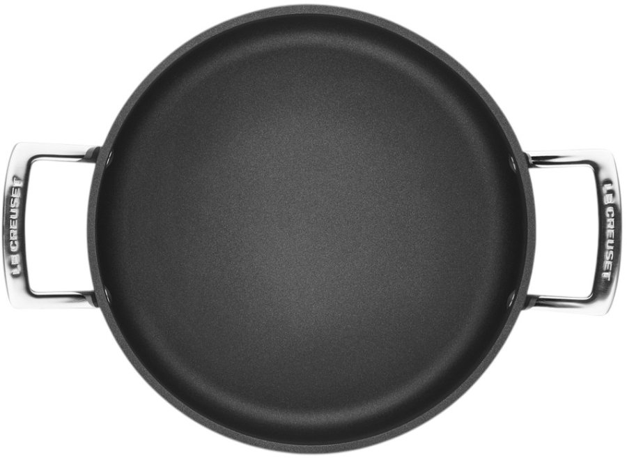 Le Creuset TNS Sauteusegryde m. Non-stick Belgning 24 cm/3,3 L, Sort