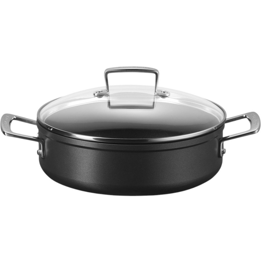 Le Creuset TNS Sauteusegryde m. Non-stick Belgning 24 cm/3,3 L, Sort