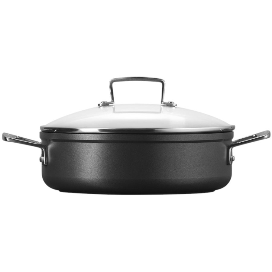 Le Creuset TNS Sauteusegryde m. Non-stick Belgning 24 cm/3,3 L, Sort