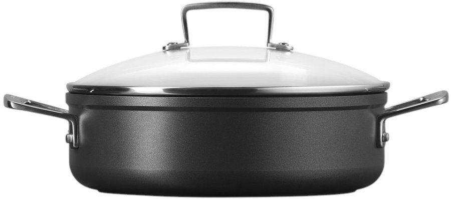 Le Creuset TNS Sauteusegryde m. Non-stick Belgning 24 cm/3,3 L, Sort