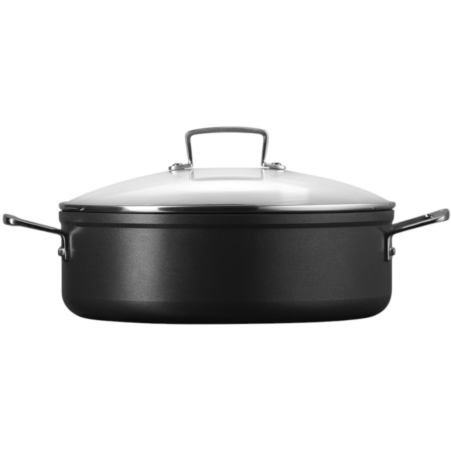 Le Creuset TNS Sauteusegryde m. Non-stick Belgning 28 cm/5,4 L, Sort