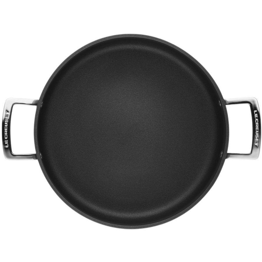 Le Creuset TNS Sauteusegryde m. Non-stick Belgning 28 cm/5,4 L, Sort