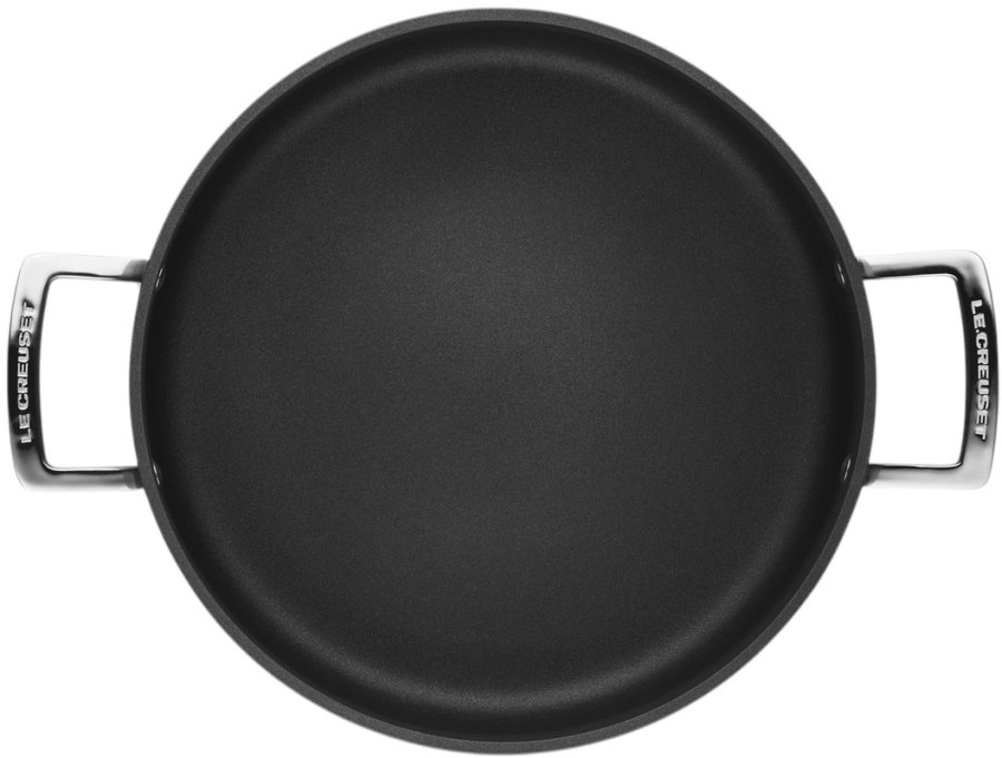 Le Creuset TNS Sauteusegryde m. Non-stick Belgning 28 cm/5,4 L, Sort