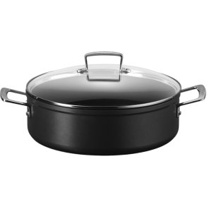 Le Creuset TNS Sauteusegryde m. Non-stick Belgning 28 cm/5,4 L, Sort