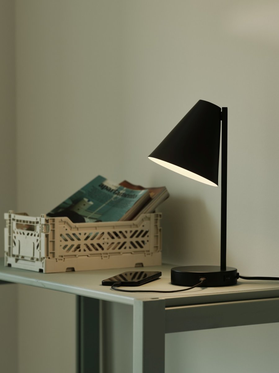 Nordlux Wilmer Tischlampe H32,9 cm, Schwarz