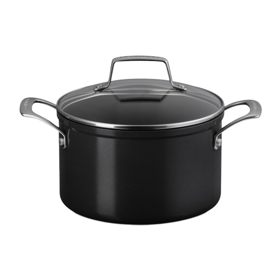 Le Creuset Essential Gryde m. Keramisk Non-stick Belgning 20 cm/3,8 L, Sort