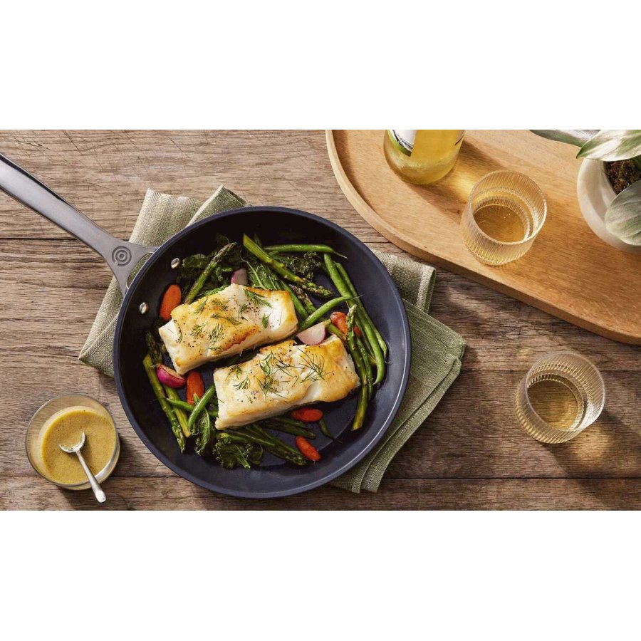 Le Creuset Essential Stegepande m. Keramisk Non-stick Belgning 20 cm, Sort