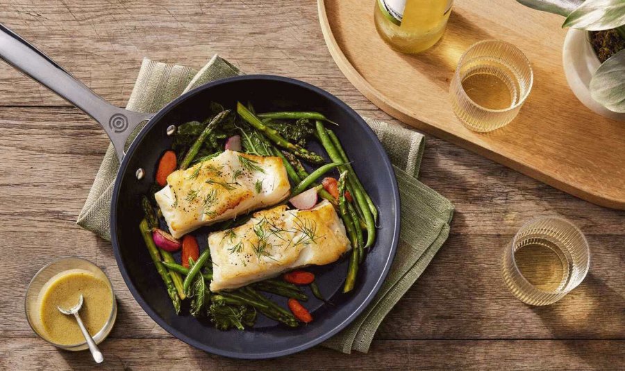 Le Creuset Essential Stegepande m. Keramisk Non-stick Belgning 20 cm, Sort