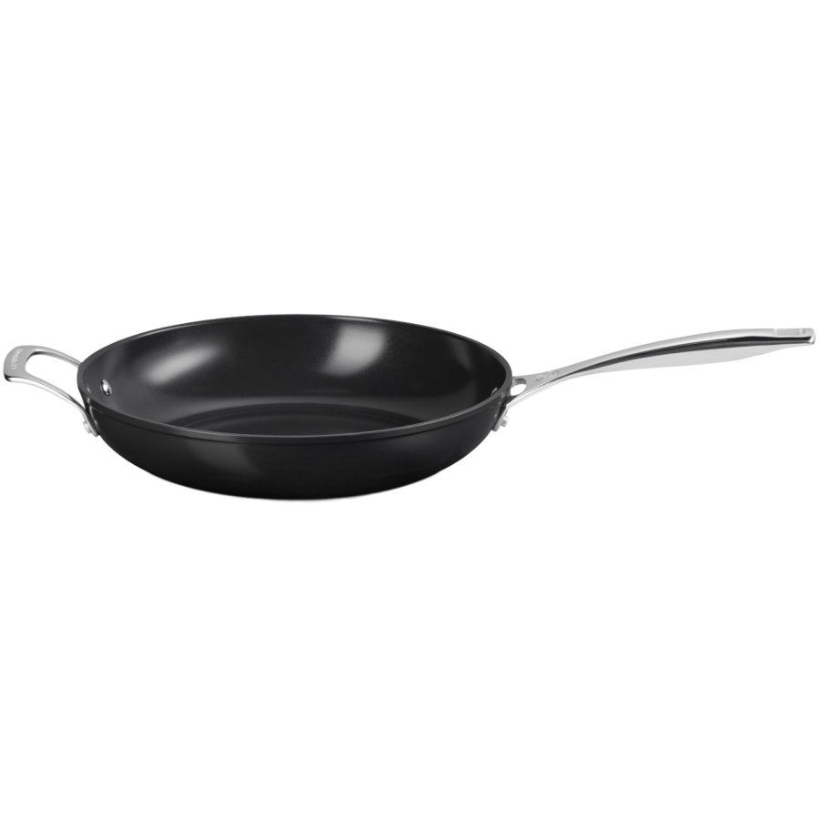 Le Creuset Essential Dyb Stegepande m. Keramisk Non-stick Belgning 28 cm, Sort