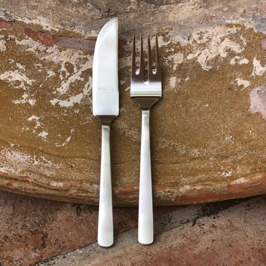 Kay Bojesen Grand Prix Fischmesser, Stahl matt 