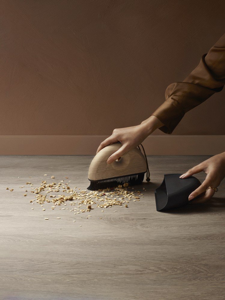 Eva Solo Sweep Veger- & Blikset, Grijs/Hout