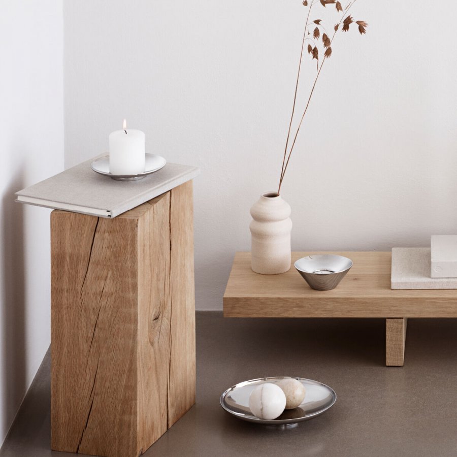 Georg Jensen Tunes Fyrfadslysholder, Blankt Stl