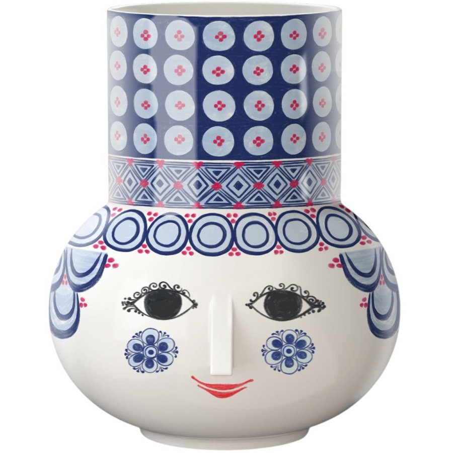 Bjrn Wiinblad Olga Vase H20 cm, Blau