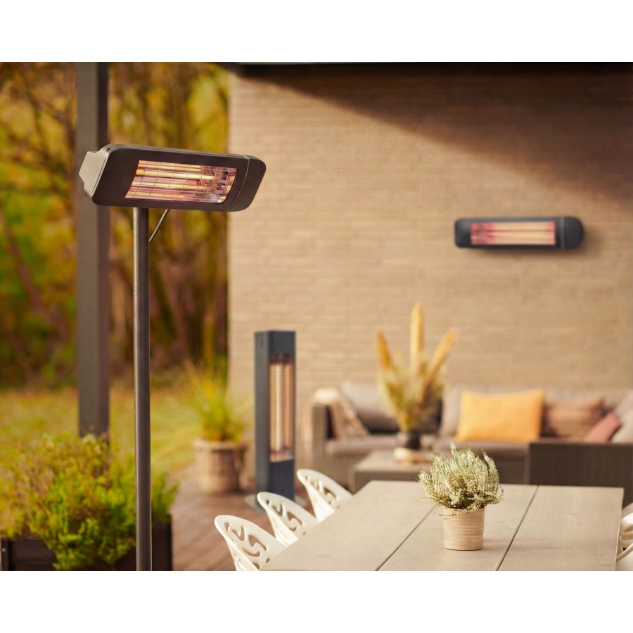 27 degrees ECO+ NXT 1400 High Performance No-glare Infrarot-Heizstrahler met Schalter, Jet-Black