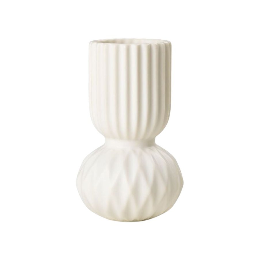 Dottir Nordic Design Samsurium Rufflebell Vase H14 cm, Wei