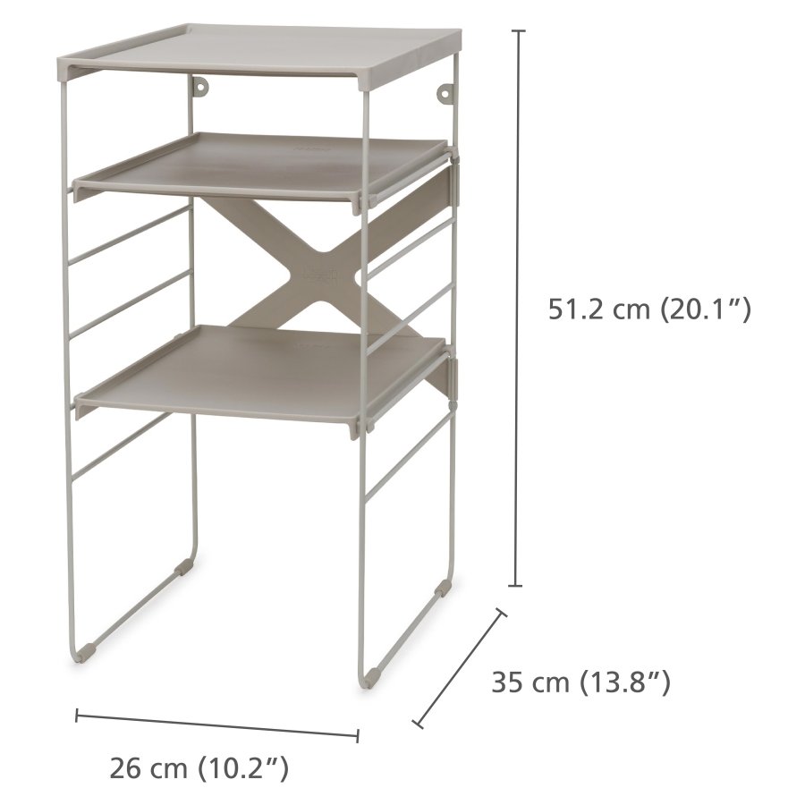 Joseph Joseph Level Schuhregal Verstellbar 51,2x26 cm, Ecru