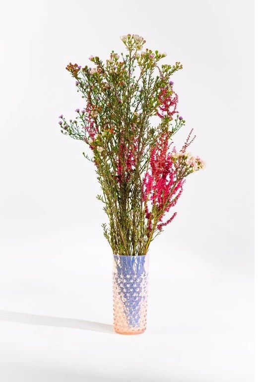 Anna von Lipa Opaline Hobnail Longdrinkglas 400 ml, Soft Rosa