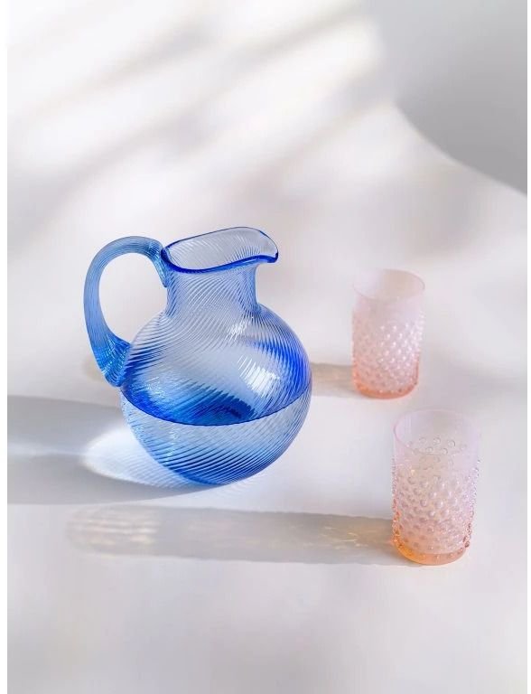 Anna von Lipa Opaline Hobnail Longdrinkglas 400 ml, Soft Rosa