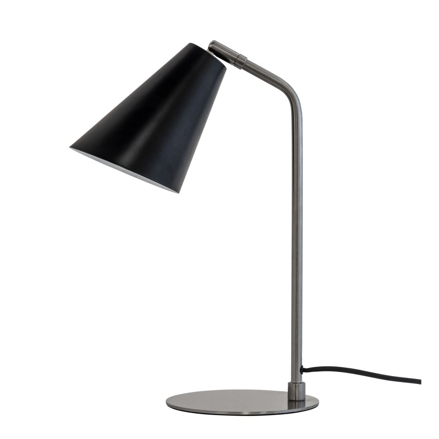 Dyberg Larsen Oswald Tischlampe H40 cm, Schwarz/Stahl