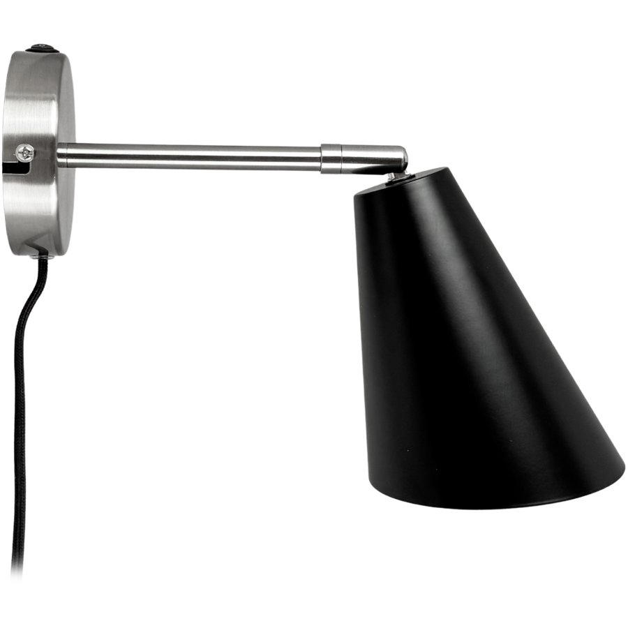 Dyberg Larsen Oswald Wandleuchte 34,5 cm, Schwarz/Stahl