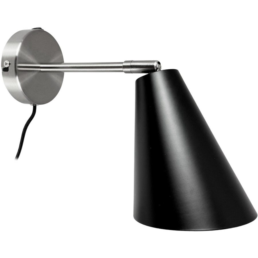 Dyberg Larsen Oswald Wandleuchte 34,5 cm, Schwarz/Stahl