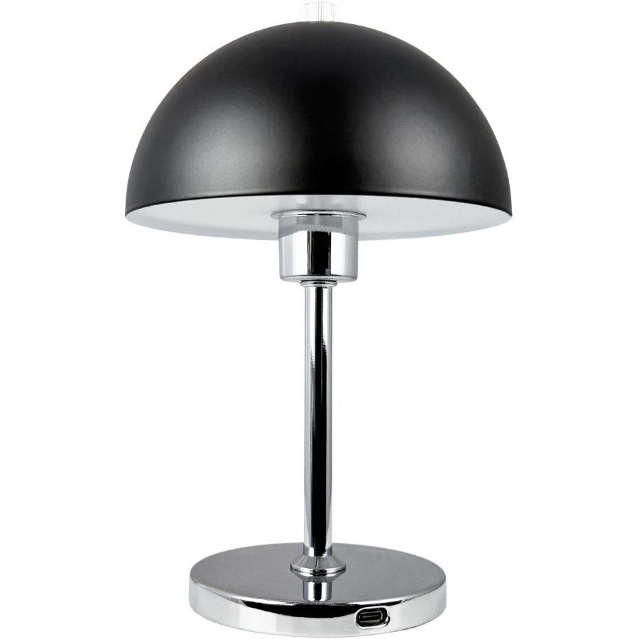 Dyberg Larsen Malm Trdls Bordlampe LED H23 cm, Sort/Krom