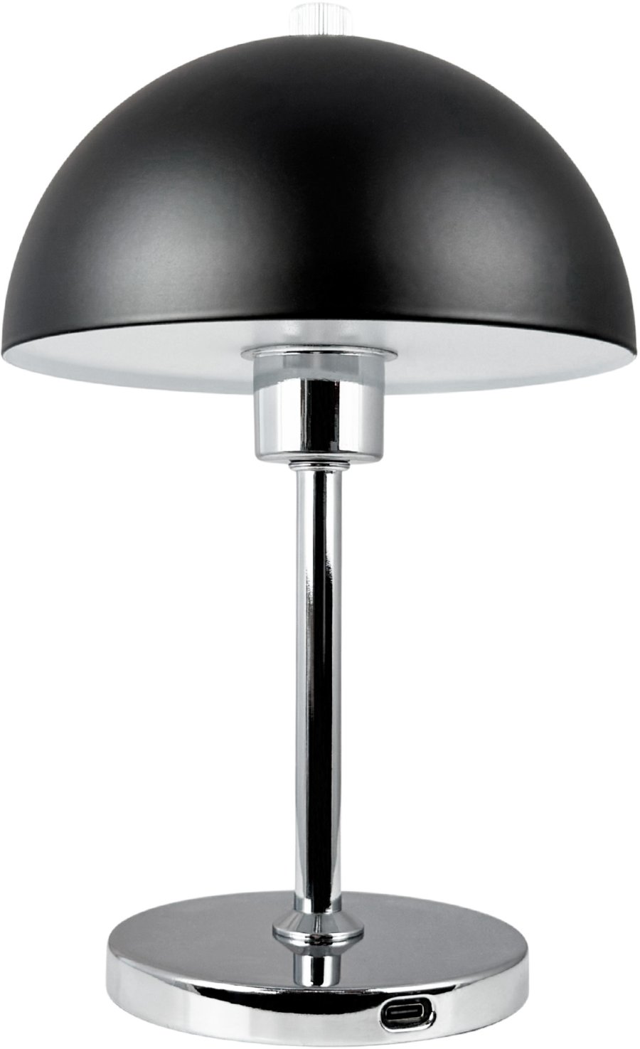 Dyberg Larsen Malm Trdls Bordlampe LED H23 cm, Sort/Krom