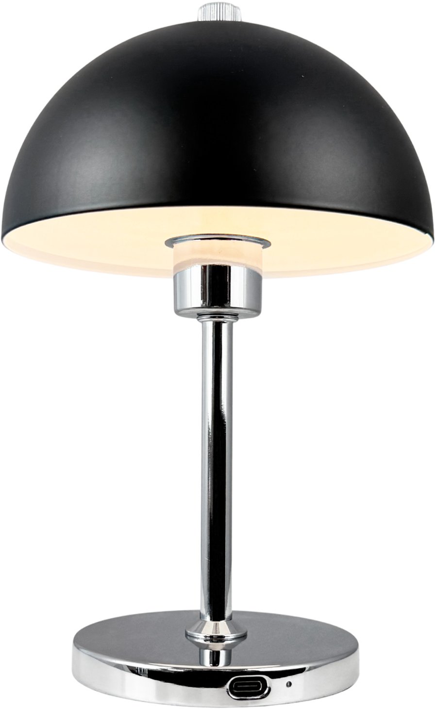 Dyberg Larsen Malm Trdls Bordlampe LED H23 cm, Sort/Krom