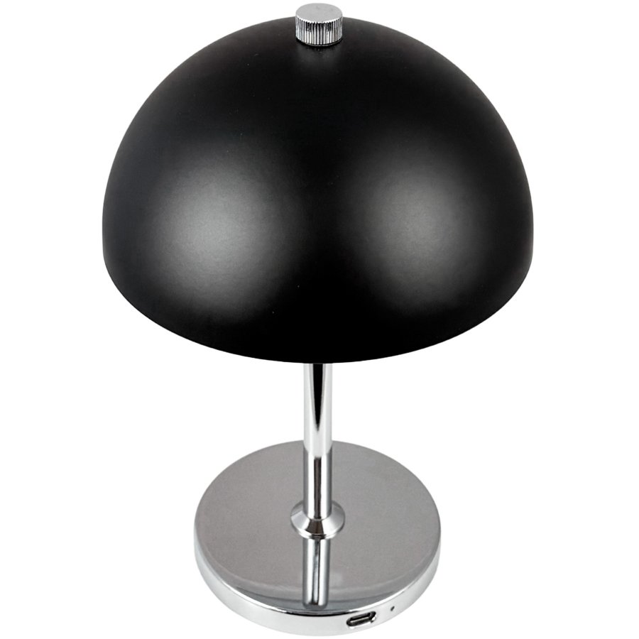 Dyberg Larsen Malm Trdls Bordlampe LED H23 cm, Sort/Krom