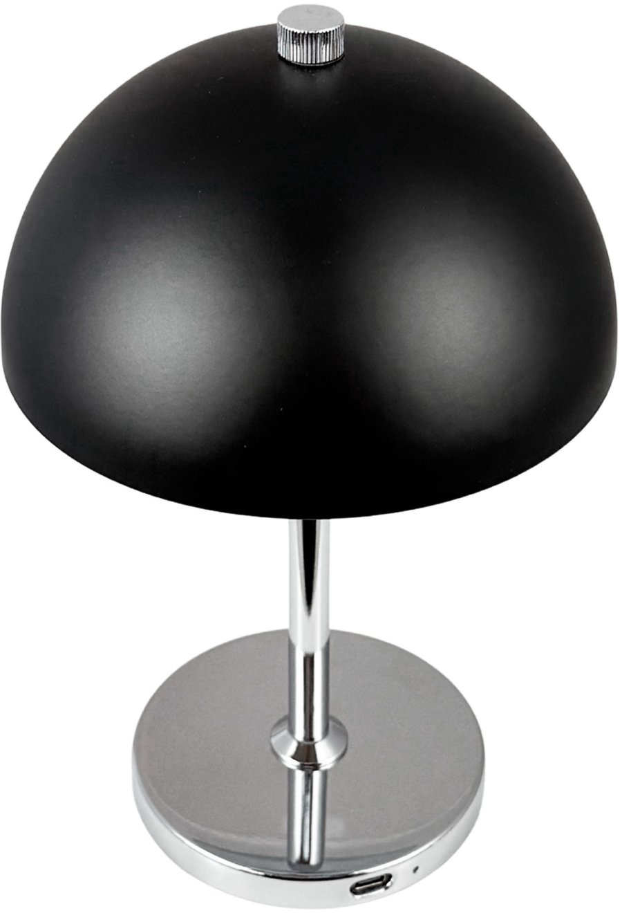 Dyberg Larsen Malm Trdls Bordlampe LED H23 cm, Sort/Krom