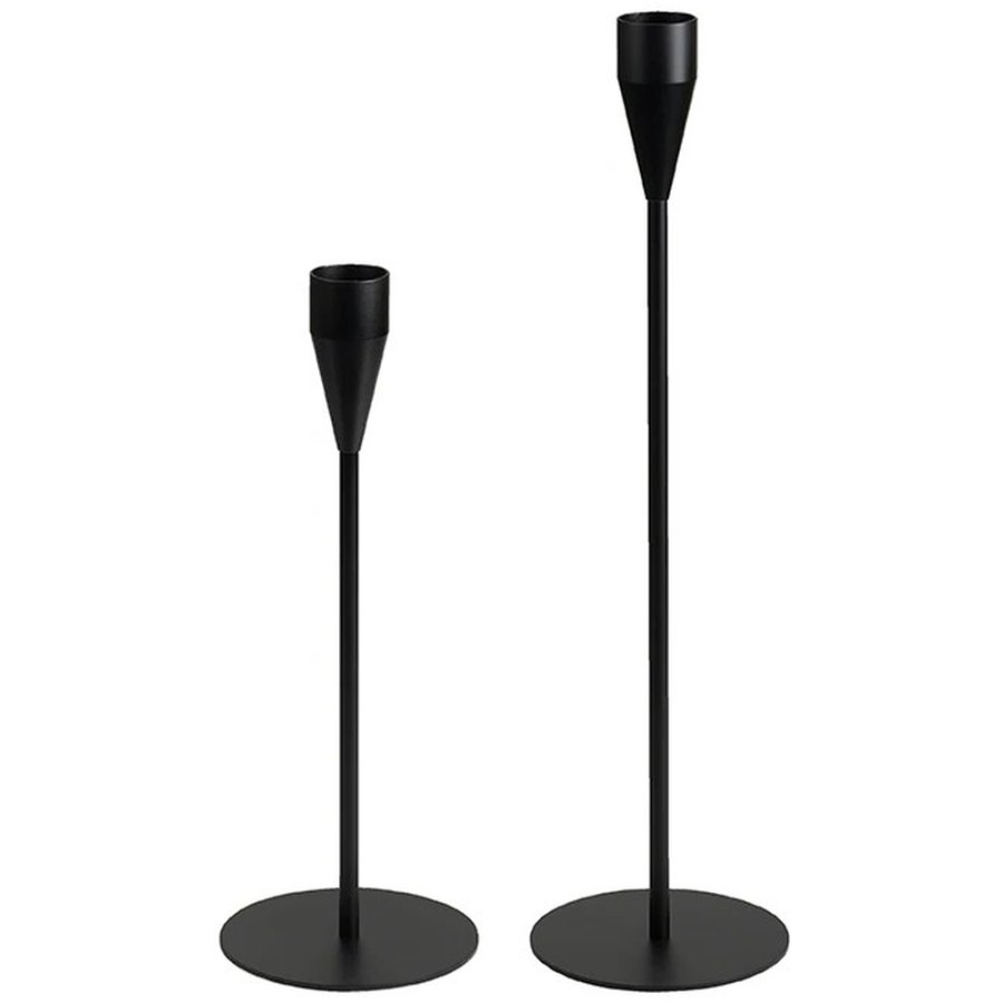 Piet Hein Maxi Lysestagest Venus/Jupiter 2 stk, Sort