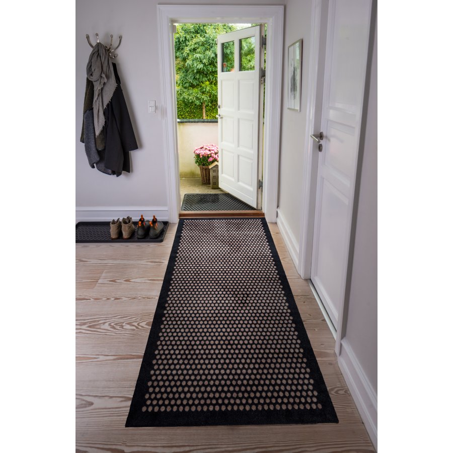 Tica Copenhagen Dot Matte 90x200 cm, Schwarz/Sand