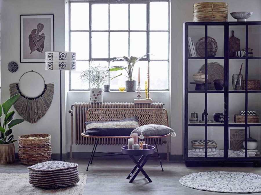 Bloomingville Freya Serviertisch H39 cm, Schwarzer Gummibaum