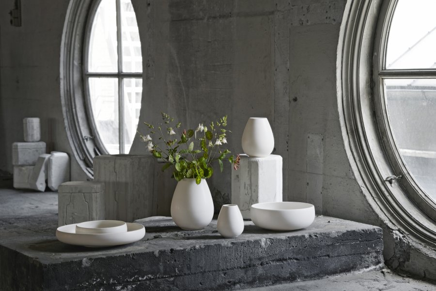 Knabstrup Keramik Earth Sk�l �30 cm, Kalkhvid