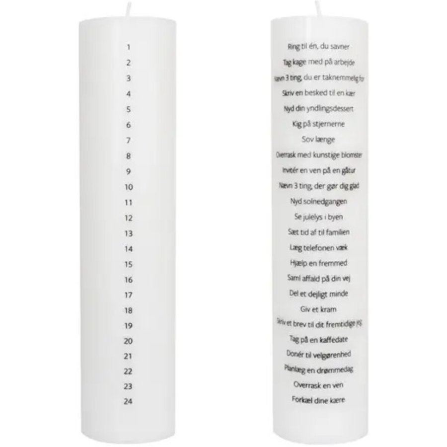 Specktrum Kalenderlys 6 cm/H25 cm, Hvid