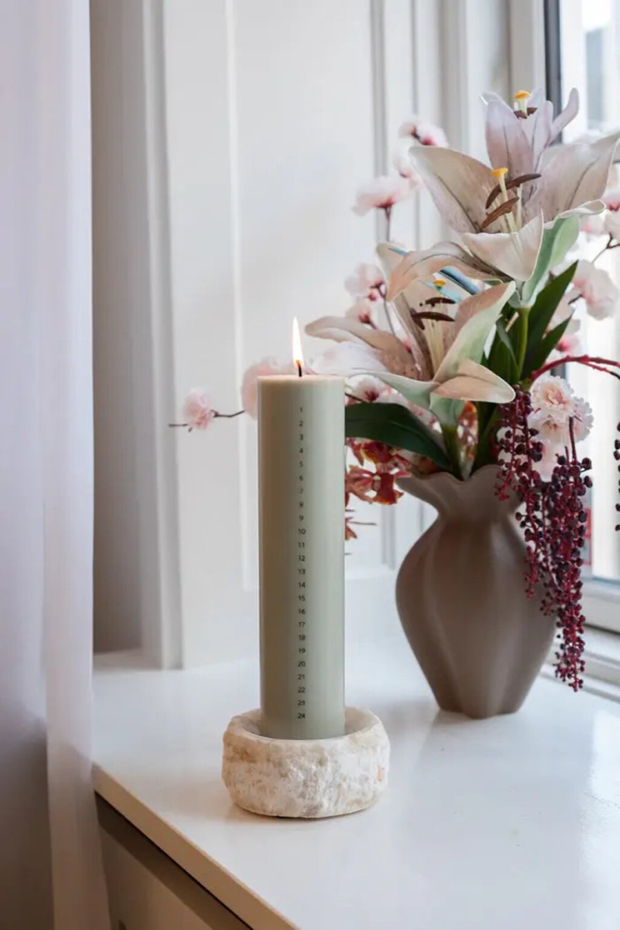 Specktrum Kalenderlys 6 cm/H25 cm, Sage