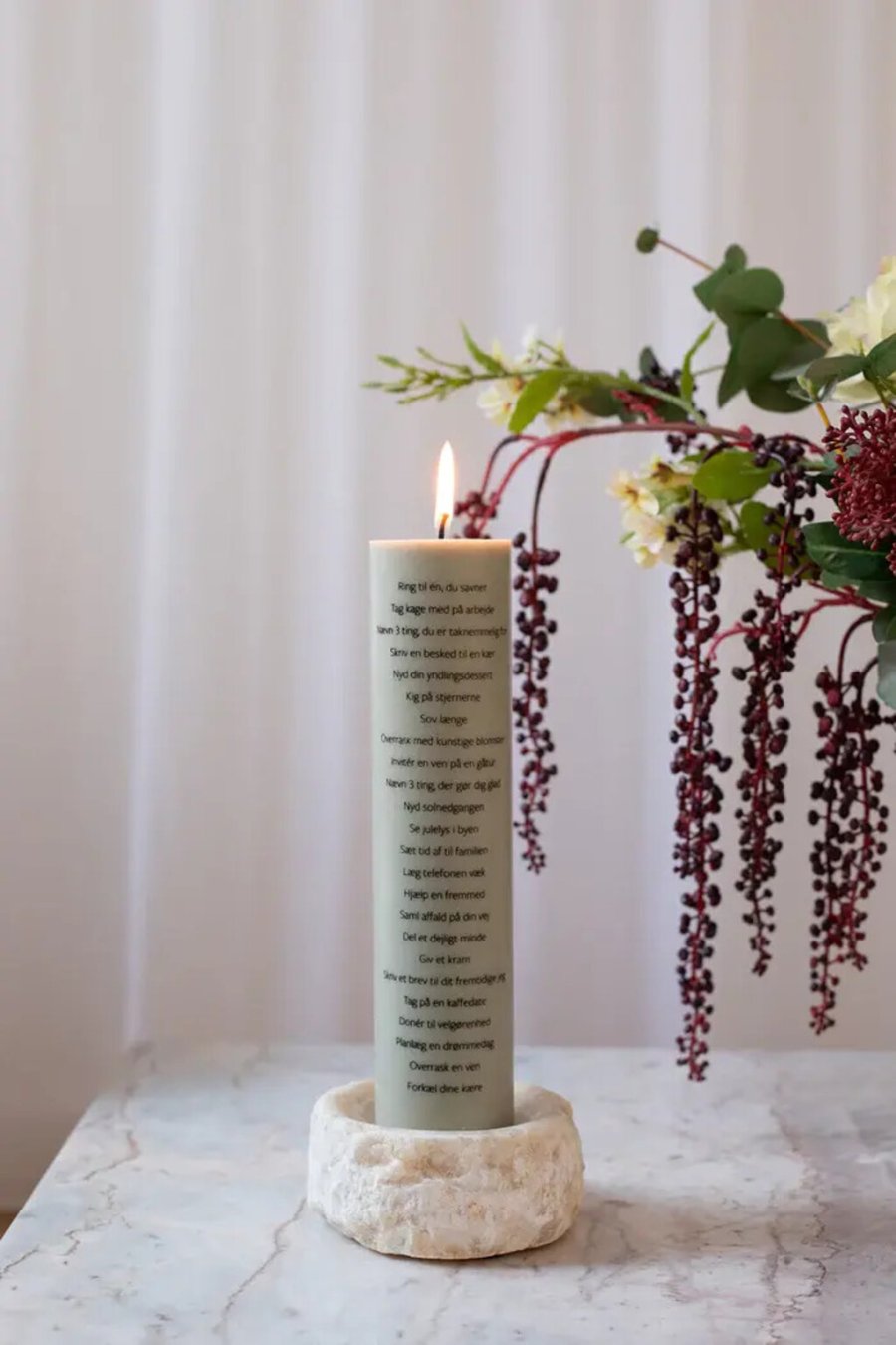 Specktrum Kalenderlys 6 cm/H25 cm, Sage