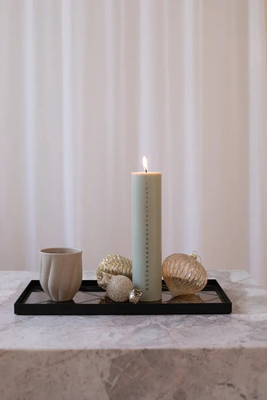 Specktrum Kalenderlys 6 cm/H25 cm, Sage