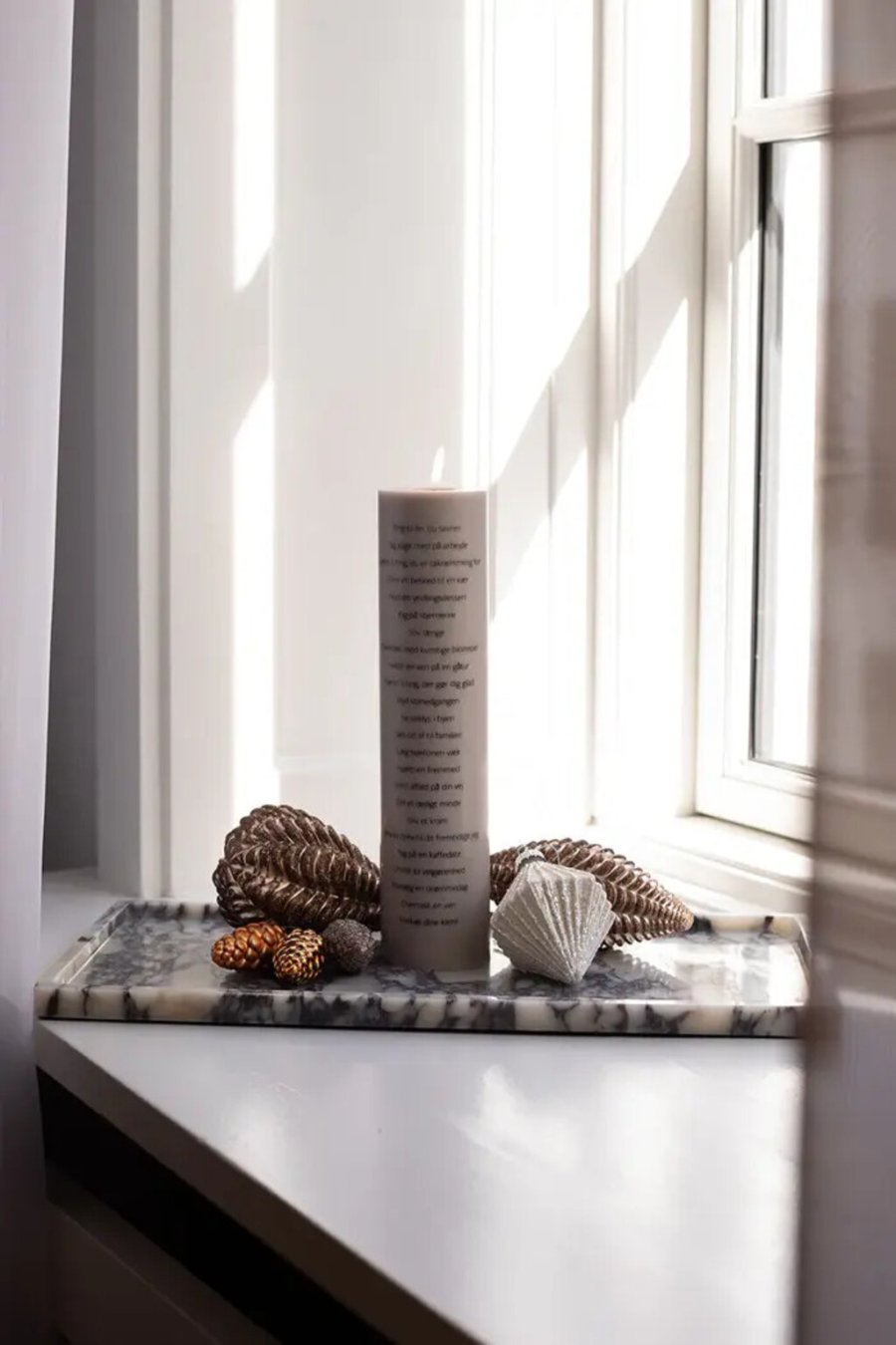 Specktrum Kalenderlys 6 cm/H25 cm, Taupe