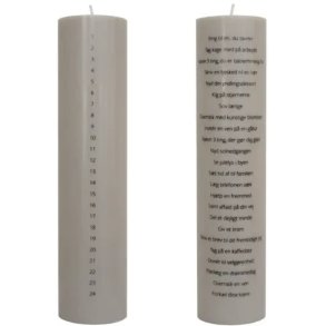 Specktrum Kalenderlys 6 cm/H25 cm, Taupe