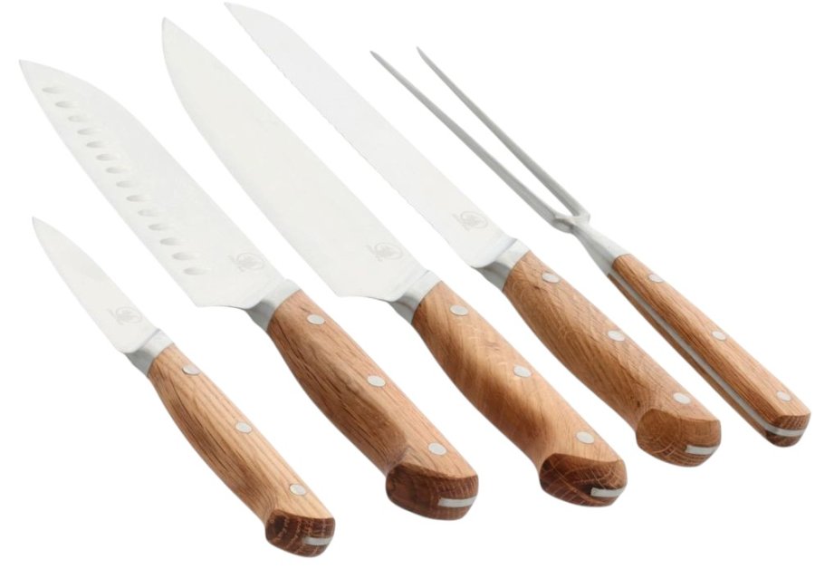 Morsø Foresta Knivsæt 5 Dele, Eg/Rustfrit Stål