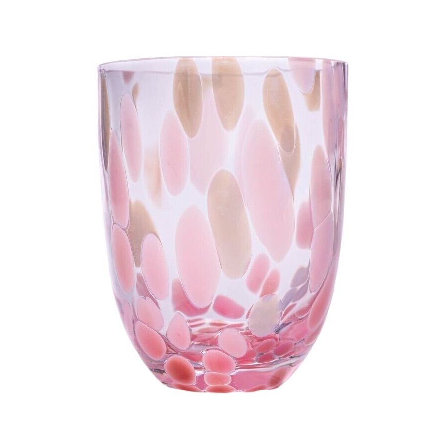 Anna von Lipa Big Confetti Tumbler Trinkglas 25 cl, Rosa/Light Blue