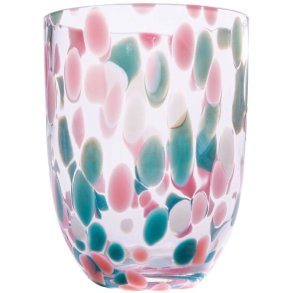 Anna von Lipa Big Confetti Tumbler Trinkglas 25 cl, Rosa/Trkis/Light Blue