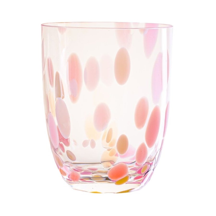 Anna von Lipa Big Confetti Tumbler Trinkglas 25 cl, Rosa/Vanilla