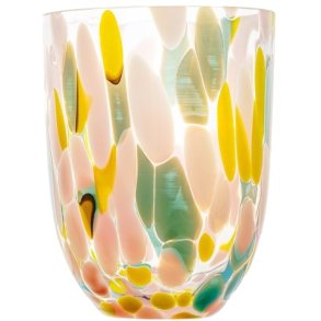 Anna von Lipa Big Confetti Tumbler Trinkglas 25 cl, Rosa/Gelb/Trkis
