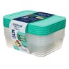 Sistema Nest It Meal Prep Aufbewahrungsbehlter mit 3 Fchern 5er Set 1,9 L, Minty Teal