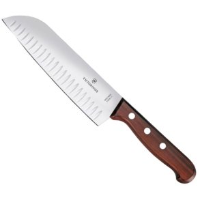 Victorinox Wood Santoku Kniv m. Luftsk�r 17 cm, Tr�