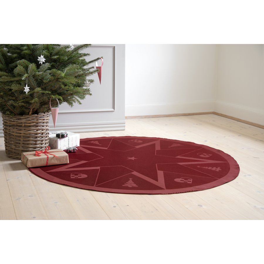 Novoform Stars Weihnachtsbaumdecke 140 cm, Rot